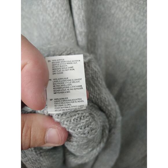 RD Style Woman's 2X Sweater Grey Heathered Tunic Side Laceup Round Hem - Picture 10 of 10